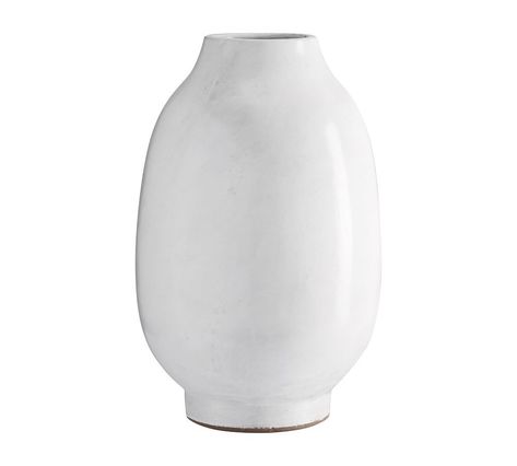 Quin Handcrafted Ceramic Vases | Pottery Barn (US) Wine Bottle Vases, Short Vase, Vase White, Handmade Ceramics Vase, Antique Tiles, White Ceramic Vases, White Vase, Clear Glass Vases, Blue Vase