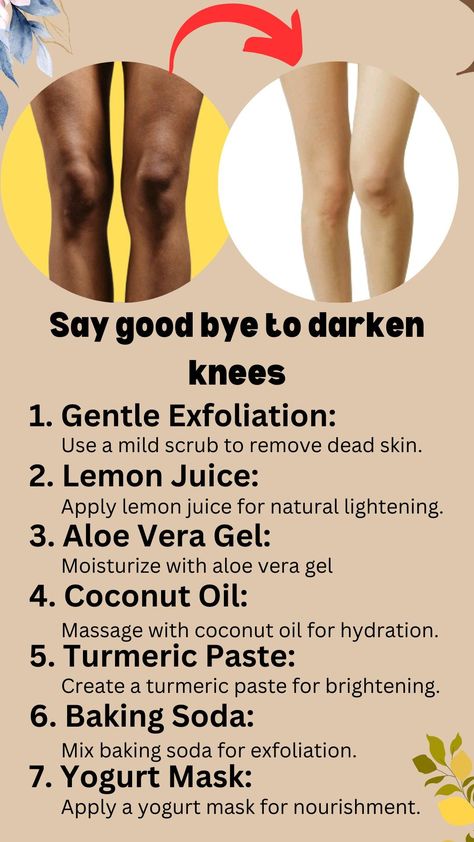 #Knee_Brightening_Scrub #Knee_Brightening #How_To_Lighten_Dark_Knees #Knee_Whitening_Remedies Diy Body Scrubs For Skin Lightening, Knees And Elbows Whitening, Knee Brightening Scrub, How To Brighten Knees, Knee Brightening, How To Get Rid Of Leg Acne, Knee Whitening Remedies, How To Get Whiter Skin, Remedies For Dark Knees