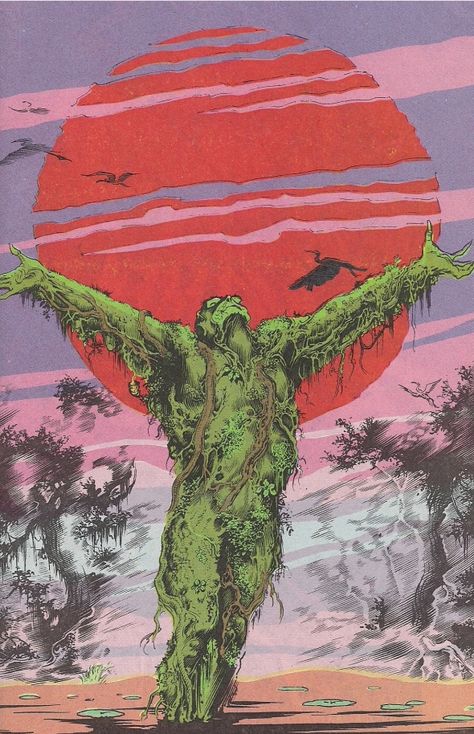 Botany in Popular Culture: Saga of the Swamp Thing Swamp Thing 1982, Morpheus Sandman, Castlevania Anime, Alan Moore, Fantasy Literature, Swamp Thing, Arte Dc Comics, Dc Comics Characters, Horror Comics