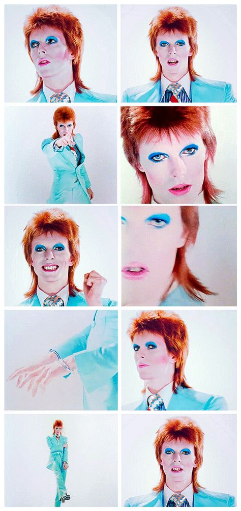 Promo video for Life On Mars, filmed and directed by Mick Rock. Earls Court, May 12th 1973. David Bowie Makeup, Bowie Life On Mars, Bowie T Shirt, David Bowie Pictures, Bowie Ziggy Stardust, David Bowie Ziggy Stardust, David Bowie Art, The Velvet Underground, David Bowie Ziggy