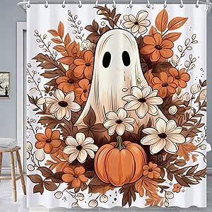 Curtains For Bathroom, Shower Stalls, Halloween Shower Curtain, Halloween Bathroom, Floral Shower Curtain, Luxurious Spa, Bathroom Shower Curtain, Floral Shower Curtains, Toilet Mat