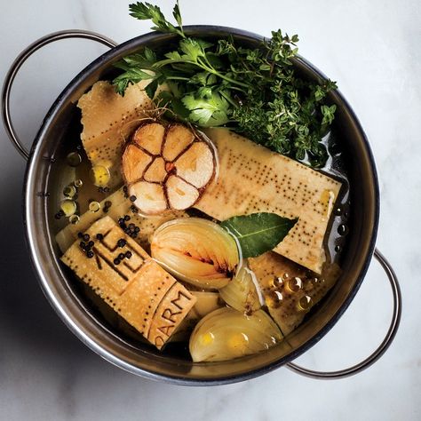 The Ultimate Umami Broth Comes From Parmesan Rinds Vegetable Soups, Parmesan Rind, Winter Cooking, Smitten Kitchen, Broth Recipes, Slow Food, Parma, Soup And Salad, Bon Appetit