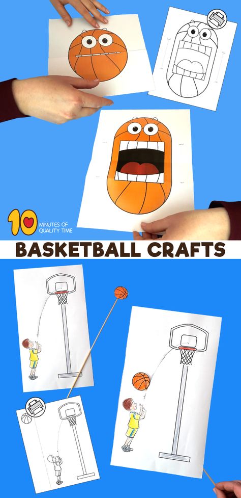 March Madness Crafts, Sport Themed Crafts, Kids Sports Crafts, Basketball Crafts, Baseball Crafts, Sport Craft, Basketball Art, Toddler Art, Crafts For Kids To Make