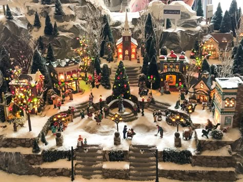 PHOTOS, VIDEO: Disney's Yacht Club Resort's 2019 Christmas Village Combines Disney Inspired and Traditional Houses for a Festive Display - WDW News Today Disney Yacht Club Resort, Christmas Tree Village Display, Diy Christmas Village Displays, Department 56 Christmas Village, Village Miniature, Christmas Village Displays, Village Display Ideas, Xmas Village, Christmas Village Ideas