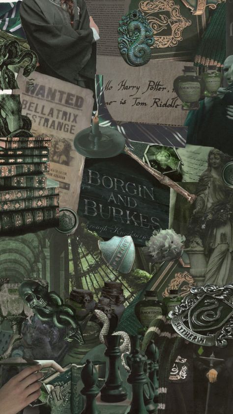 #slytherin #harrypotter #hogwarts #slytherinharrypotter #slytherinhogwarts #m13 #harrypottercollage #collage #fyp Slytherin Core, Dark Green Academia, Stickers For Kindle, Marauders Slytherin, Slytherin Things, Harry Potter Wallpapers, Slytherin Wallpaper, Green Academia, Book Stickers