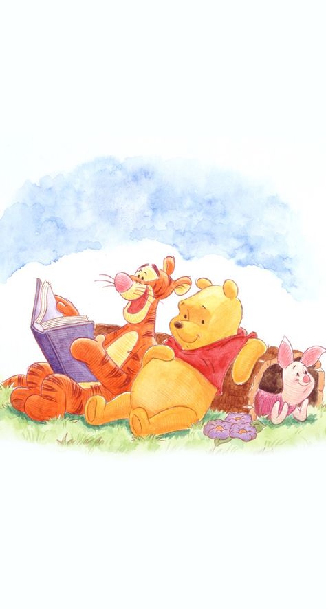 Winnie the Pooh Winnie The Pooh Reading, Quotes Winnie The Pooh, Pooh Wallpaper, Winnie The Pooh Eeyore, Winnie The Pooh And Friends, Disney Pooh, Winnie The Pooh Pictures, Pooh And Friends, Cute Winnie The Pooh