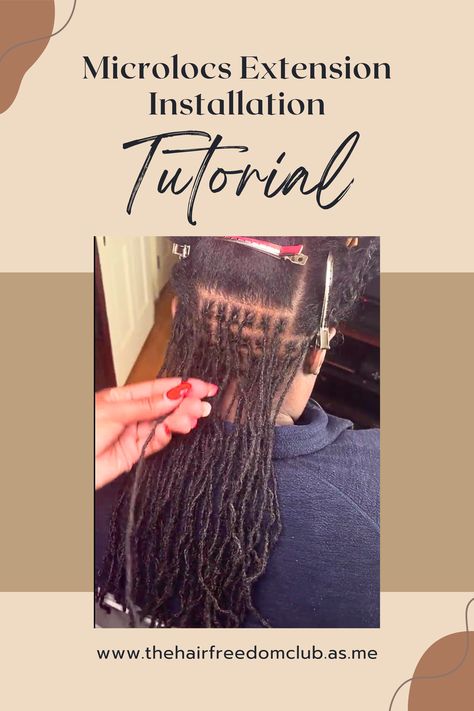 How to Install Microloc Extension the right way | The Hair Freedom Club ✨Watch me how to do a Microloc Extension installation in the right way.✨ Microloc Extensions Install, Microloc Extensions Permanent, Microloc Extensions, Braided Hair Tutorial, Braided Hair, Hair Tips, Protective Hairstyles, Hair Hacks, Hair Tutorial