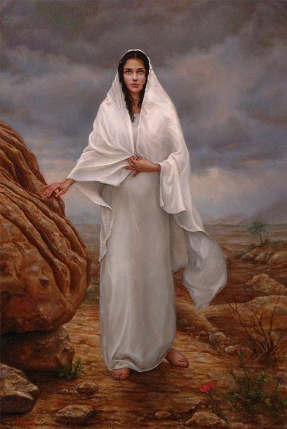 Mary Magdalene: Jesus had cast out 7 demons from her and she became one of His most devoted followers, among a group of women who cared for the disciples. Jesus said of her: "Wherefore I say unto thee, Her sins which are many, are forgiven; for she loved much: but to whom little is forgiven, the same loveth little."-LK 7:47 KJV Mary Magdalene And Jesus, Mother Of Christ, Blessed Mary, Woman In White, Maria Magdalena, Mama Mary, Queen Of Heaven, Mary Magdalene, San Michele