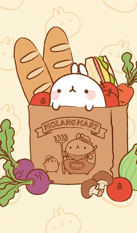 Molang Wallpaper, 귀여운 음식 그림, Images Kawaii, Cute Food Drawings, Cute Kawaii Drawings, Kawaii Doodles, Kawaii Animals, Kawaii Shop, Kawaii Wallpaper