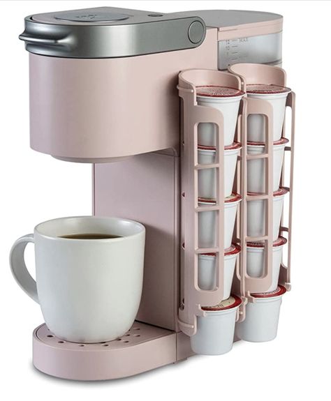 Keurig K cup holder pink - for use with the Keurig coffee maker; perfect for dorm Coffee Pod Dispenser, Keurig Pods, K Cup Storage, Coffee Organization, K Cup Holders, Coffee Pod Storage, Cup Storage, Pod Coffee Makers, Coffee Pod Holder