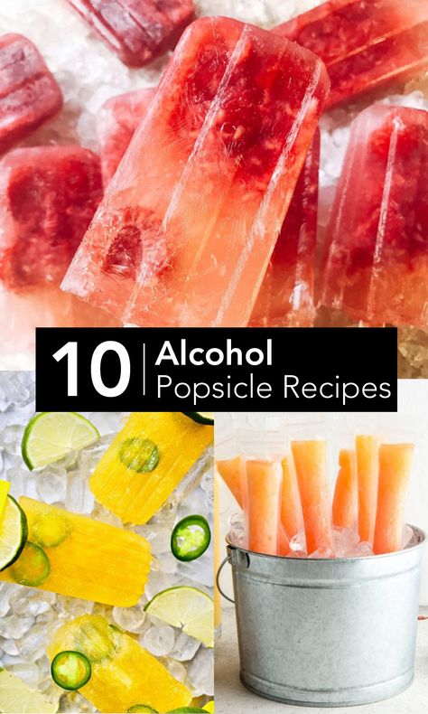 Alcohol Popsicles, Freeze Pop Recipes, Boozy Ice Pops, Alcoholic Popsicles, Popsicle Cocktail, Cherry Popsicles, Easy Summer Cocktail Recipes, Diy Alcohol, Alcoholic Treats