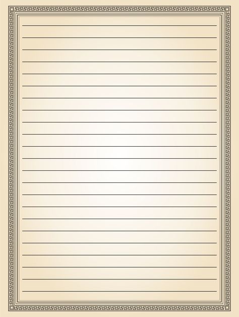 Printable Border Lined Writing Paper A4 Size Paper Border Design Printable Ruled, Printable Lined Paper With Border, Printable Notes Templates Writing Papers, Writing Paper Printable Stationery Vintage, Design Paper Printable Free Prints, Ruled Paper Printable, Writing Paper Template Aesthetic, Border Lines Design, Paper Template Design