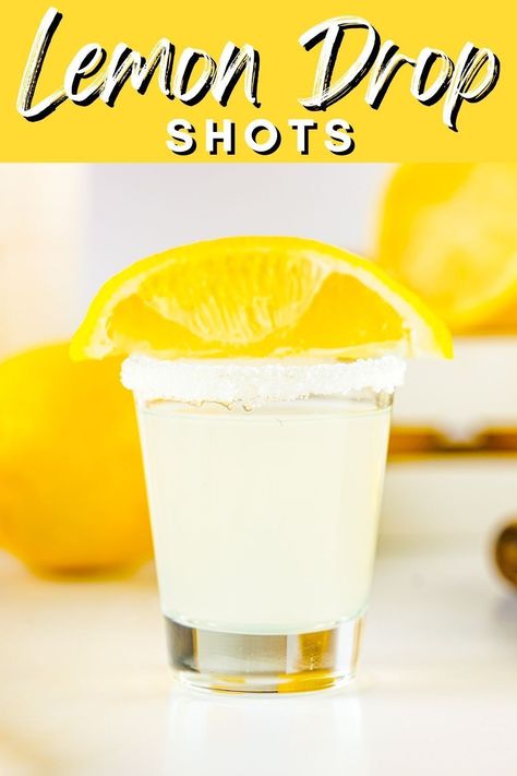 Lemondrop Shot Recipe, Lemon Drop Drink, Lemon Drop Shots, Stay At Home Chef, Shots Alcohol, Summertime Drinks, Refreshing Drinks Recipes, Lemon Lime Soda, Drop Shot