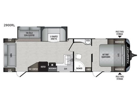 New 2020 Keystone RV Passport 2900RL GT Series Travel Trailer at Lifestyle RVs | Grain Valley, MO | #19103 Keystone Passport, Two Sofas, Rv Refrigerator, Keystone Rv, Sliding Doors Interior, Main Door, Tyre Size, Water Heater, Travel Trailer