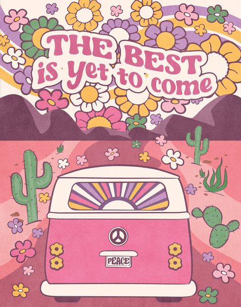 Cute Room Decor Aesthetic, Pink Wall Art Prints, Good Things Will Come, Room Decor Preppy, Preppy Posters, Preppy Wall Decor, Trendy Room Decor, Retro Bus, Trendy Room