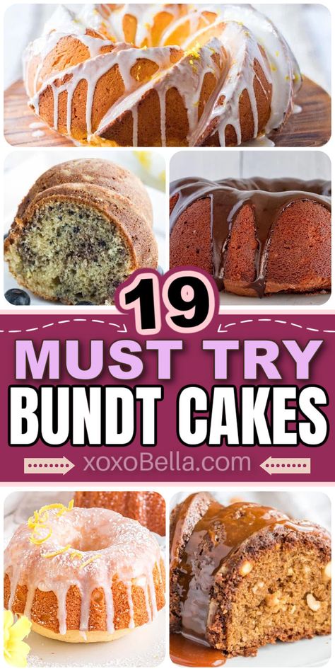 Best bundt cake recipes Bundt Cake Flavors, Easy Bundt Cakes, Mini Lemon Bundt Cakes, Brunch Sides, Easy Bundt Cake, Ice Cream Drinks, Orange Chocolate Cake, Canned Frosting, Orange Cake Recipe