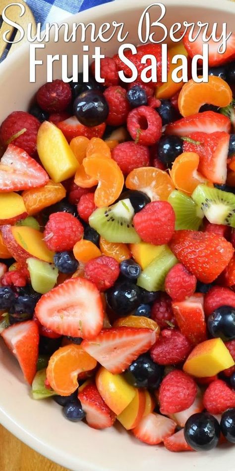 Easter Fruit Salad, Salad With Honey Lime Dressing, Fruit Salad With Honey, Salad Taco, Salad Macaroni, Lime Glaze, Berry Fruit Salad, Easy Fruit Salad Recipes, Salad Kale