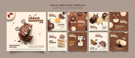 Bride And Groom Cartoon, Fruit Sketch, Instagram Design Layout, Ig Feed Ideas, Coffee Shop Branding, Social Media Post Template, Food Advertising, Chocolate Design, Food Graphic Design