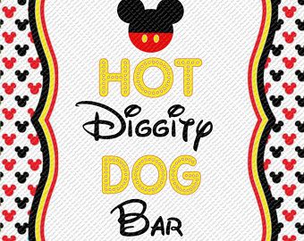 Mickey Mouse Birthday Party Sign Hot Diggity Dog Bar Instant Download Birthday Party Decor MM20 Hot Diggity Dog Bar Sign, Hot Diggity Dog Bar Free Printable, Hot Diggity Dog Bar, Hot Diggity Dog, Mickey Mouse Clubhouse Birthday Party, Mickey Mouse Clubhouse Birthday, Mickey Mouse Birthday Party, Mickey Birthday, 2 Birthday