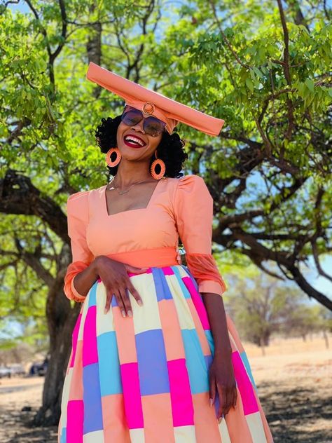 Herero Dress, Colour Block Dress, Fashion Trend Inspiration, Fashion Traditional, African Wear Dresses, African Fashion Traditional, Dress African, Block Dress, Dress Inspo