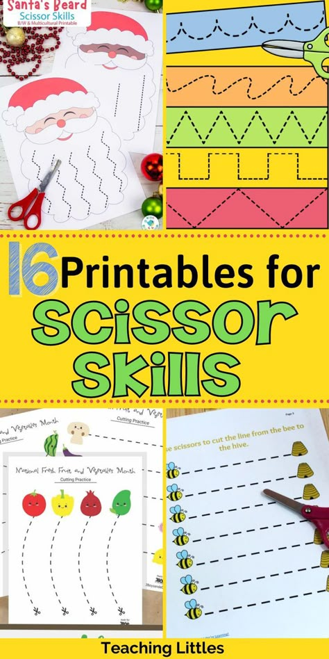 Kindergarten Scissor Practice, Preschool Scissors Practice, Scissor Skills Preschool, Creative Curriculum Preschool, Scissors Skills, Activities For Boys, Scissor Skills, Homeschool Learning, Social Emotional Skills