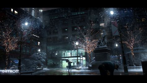 ArtStation - DETROIT BECOME HUMAN - Early Concept Art Release, Romain Jouandeau Dbh Background, Detroit Become Human Concept Art, Human Concept Art, Detroit Become Human Art, Human Aesthetic, Detroit Game, Detroit: Become Human, Human Environment, Quantic Dream