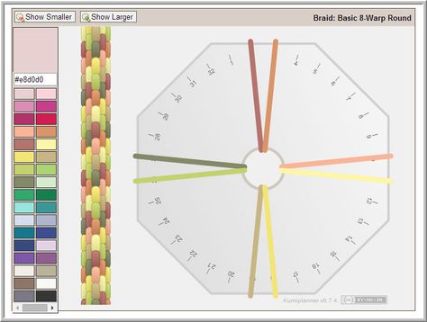 Kumihimo Planner 8 strand Kumihimo online design software Kumihimo Diy, Kumihimo Tutorial, Kumihimo Disk, Japanese Braiding, Kumihimo Braiding, Kumihimo Jewelry, Kumihimo Patterns, Kumihimo Bracelets, Beaded Jewelry Patterns