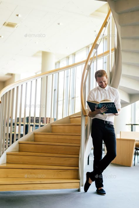 Man Reading Book Reference, Reading Book Pose Reference, Reading A Book Pose Drawing, Reading Book Pose, Guy Reading A Book, Guy Reading, Library Photography, Smart Guy, Guys Read