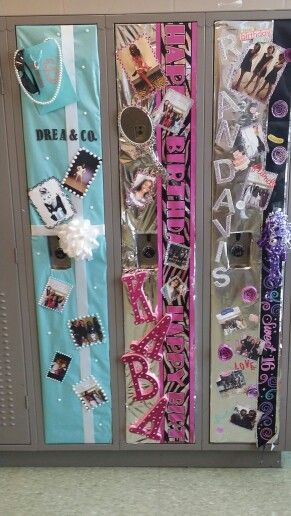 Birthday Locker Decoration                                                                                                                                                                                 More Birthday Locker Ideas Schools Friends, Birthday Locker Ideas Friends, Bday Locker Decorations, Happy Birthday Locker Decorations, Decorated Lockers For Birthdays, Decorating Lockers For Birthdays, Locker Decorations Birthday, Locker Door Decorations, Locker Decorations For Birthday