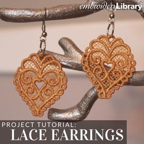 Free Standing Lace Machine Embroidery, Fsl Embroidery, Janome Embroidery, Hairpin Lace Crochet, Embroidery Earrings, Embroidered Earrings, Freestanding Lace Embroidery, Sewing Machine Embroidery, Crochet Earrings Pattern