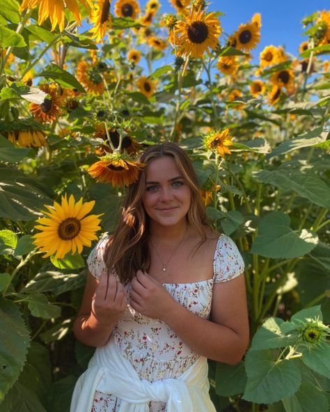 Sun Flower Pictures Ideas, Poses In Sunflower Field, Sunflower Field Pics, Sunflower Field Senior Pictures, Senior Picture Ideas Sunflower Field, Sunflower Feild Pics, Sunflower Poses Picture Ideas, Sunflower Pictures Photography, Fall Besties