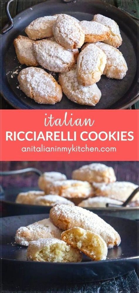 Almond Orange Cookies, Italian Orange Cookies, Italian Cookies Recipes, Ricciarelli Cookies, Gluten Free Italian Cookies, The Best Monster Cookie Recipe, Christmas Cookie Plate, Italian Cookie Recipe, Italian Lemon Cookies