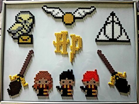 Hufflepuff Perler Beads, Harry Potter Fuse Beads, Harry Potter Melty Beads, Harry Potter Hama Beads Pattern, Hama Beads Patterns Harry Potter, Simbrix Ideas, Perler Bead Harry Potter, Harry Potter Beads, Hama Beads Harry Potter