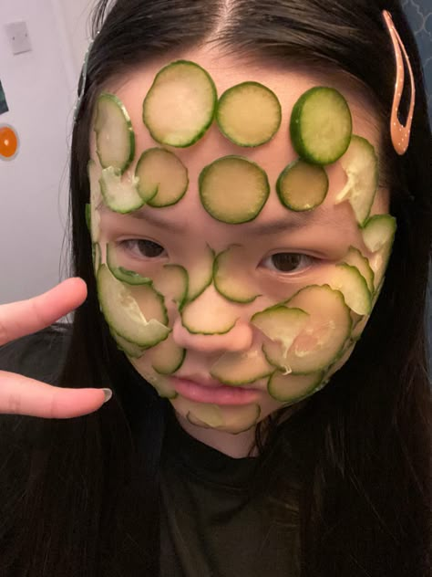 Cucumber On Face, Cucumber Eyes, Korean Mask, Cucumber On Eyes, Rice Mask, Cucumber Face Mask, Cucumber For Face, Cucumber Mask, Spa Masks