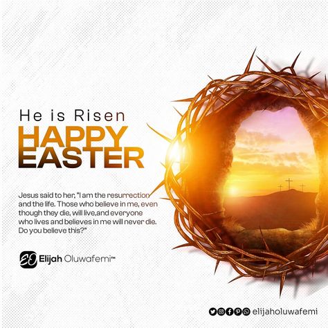 Flyer, Poster, Design Happy Easter Design Graphic, Easter Flyers, Easter Poster, Orthodox Easter, Flyer And Poster Design, Easter Design, He Is Risen, Social Media Design Graphics, Design Graphics