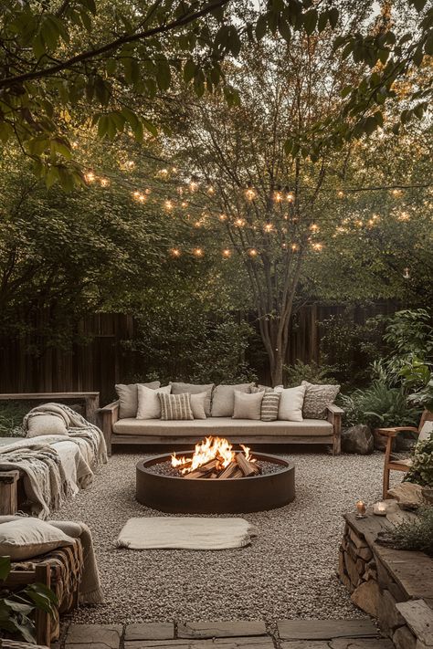 ♥ Are you dreaming of cozy evenings by the fire pit in your outdoor space? Explore these stylish fire pit ideas, including DIY options and outdoor fire pit seating areas. From sunken fire pits to rustic stone designs, find the perfect inspiration for your backyard retreat. 🔥🌿🏡 #firepitideas #outdoorpatio #diyfirepit #backyarddesign #outdoorliving #patiodecor Outdoor Fire Pit Seating, Modern Rustic Style, Outdoor Patio Area, Sunken Fire Pits, Fire Pit Ideas, Rectangular Fire Pit, Cool Fire Pits, Stone Fire Pit, Concrete Fire Pits