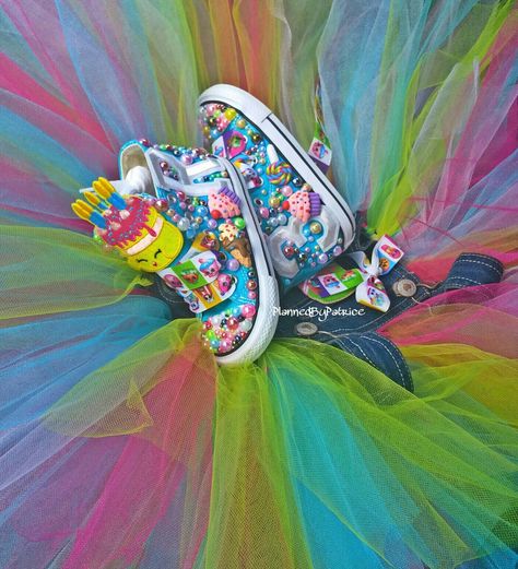 Shopkins Party Ice Cream Social Birthday Party, Jojo Siwa Birthday, Shopkins Party, Shopkins Birthday, 3rd Birthday Party, Ice Cream Social, Custom Boots, Bling Shoes, Jojo Siwa