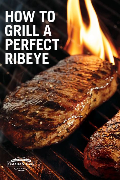 Steak On Gas Grill, Sear A Steak, Grilling Steak, Cooking Ribeye Steak, Bacon Butter, Grilled Ribeye Steak, Grilling Guide, Ribeye Steak Recipes, Rib Steak