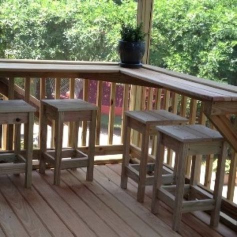 Screened in porch built-in bar with custom stools, outdoor bar saves ...