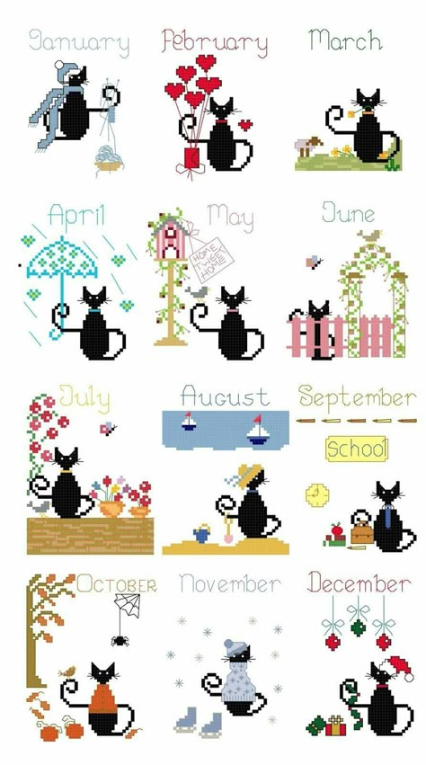 Cat Cross Stitches, Subversive Cross Stitch, Cat Cross Stitch Pattern, Pola Kristik, Cat Cross Stitch, 자수 디자인, Cross Stitch Animals, Cross Stitch Patterns Free, Free Cross Stitch