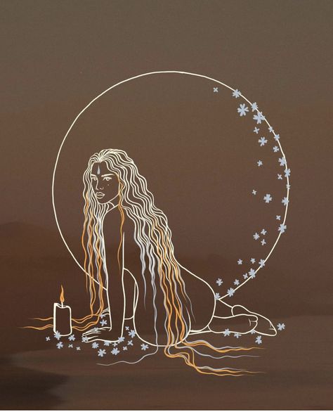 Lucia Dami, Moon Mirror, Celestial Art, Feminine Art, Arte Inspo, Goddess Art, Art Et Illustration, Arte Fantasy, Silver Moon