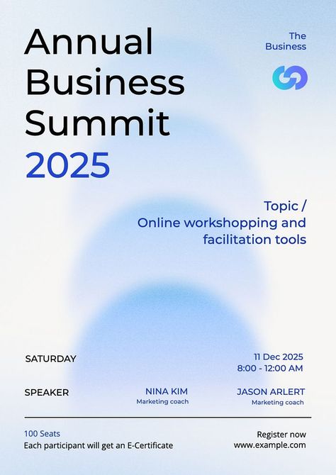 Business summit gradient poster template, editable design | free image by rawpixel.com / Wan Poster Corporate Design, Corporate Poster, Conference Poster, Gradient Poster, Ship Poster, Raw Images, Billboard Design, Simple Poster, Corporate Style