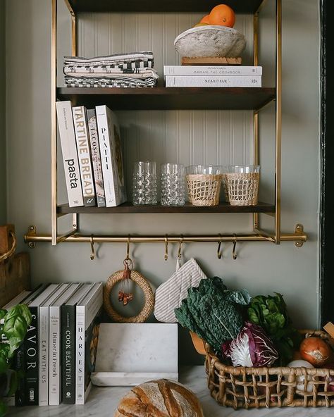 Marianne Sides (@mariannesides) • Instagram photos and videos Bead Board Wallpaper, French Pantry, Beadboard Wallpaper, Target Wall, White Shelves, Trial And Error, Apartment Life, Kids Wood, Apartment Kitchen