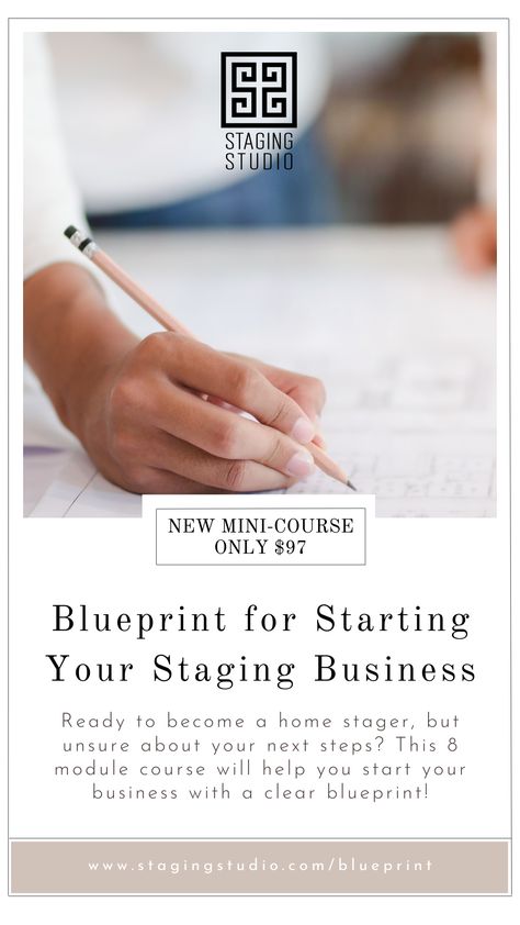 Home Staging Business How To Start A Home Staging Business, Home Staging Business, Business Blueprint, Staging Business, Creating A Business, Online Class, Online Course, Business Names, Online Classes