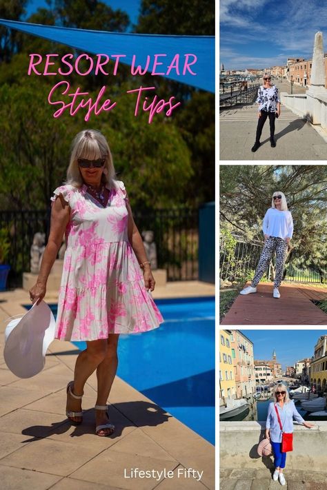 Resort Wear for Over 60 - How to Look a Million Bucks! - Lifestyle Fifty Over 50 Resort Wear For Women, Resort Wear For Women Over 60, What To Wear In Hawaii, Beach Resort Outfits, Beach Holiday Outfits, Mexico Vacation Outfits, Cancun Outfits, Resort Casual, Cute Beach Outfits