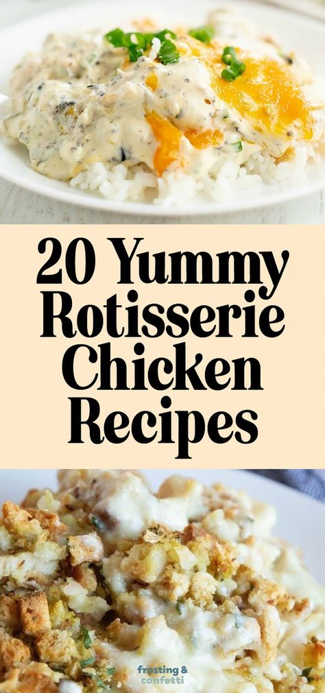 Your family will love these mouthwatering recipes using rotisserie chicken! From the cheesy Chicken Stuffing Bake to the flavorful Chicken Olivia, you'll adore these amazing dishes that'll make your taste buds dance with joy. Dishes To Make With Rotisserie Chicken, Crockpot Recipes Using Leftover Rotisserie Chicken, What Can I Do With Leftover Rotisserie Chicken, Recipe For Rotisserie Chicken Leftovers, How To Serve Rotisserie Chicken, What To Make With Rotisserie Chicken Healthy, Recipes From Rotisserie Chicken, Rotisserie Chicken Stew Recipes, Rotisserie Chicken Meals Healthy