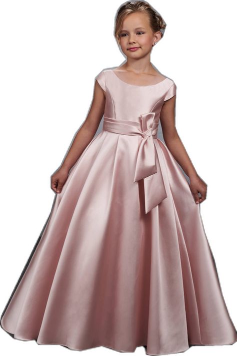 Flower Gown, Satin Flower Girl Dress, African Dresses For Kids, Girls Dress Outfits, Girls Frock Design, Girl Flower, Girl Dress Patterns, Kids Gown, Kids Fashion Dress