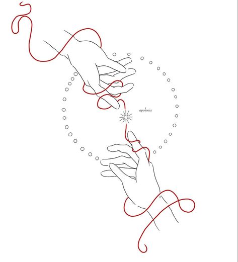 Soulmates Tattoo Ideas, Soulmates Tattoo, Invisible String Tattoo, Drawing Soulmate, Soulmate Tattoo, Soulmate Art, Thread Drawing, Fate Tattoo, Line Art Couple