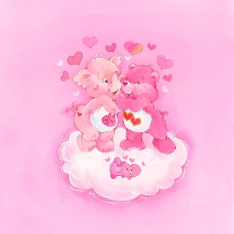 7,998 Likes, 47 Comments - Care Bears™ (@carebears) on Instagram: “All you need is love �💕” Care Bear Wallpaper, Valentines Day Wallpaper, Care Bears Vintage, 1980s Childhood, Care Bears Cousins, Bear Valentines, Valentines Wallpaper, Pink Teddy, 80s Cartoons