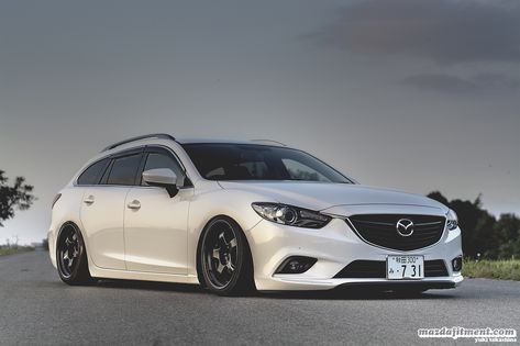 Six Wagon – Mazda Fitment Work Meister S1, Mazda 6 Estate, Mazda 6 Wagon, Super Pictures, Car Community, Mazda 3 Hatchback, Car Throttle, Wagons For Sale, Wagon Cars